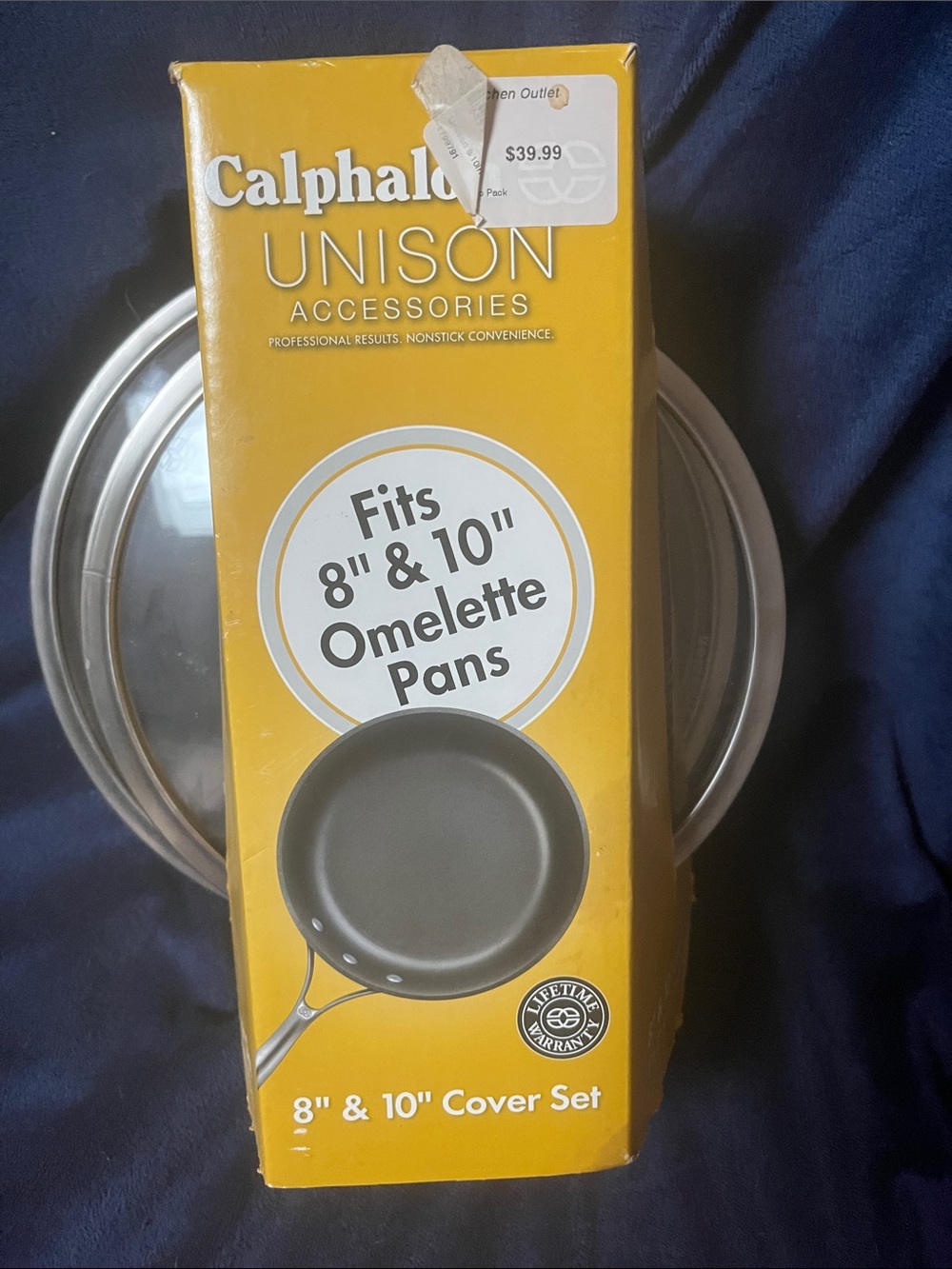 Calphalon Unison Glass Pan Lids - Silver & Clear